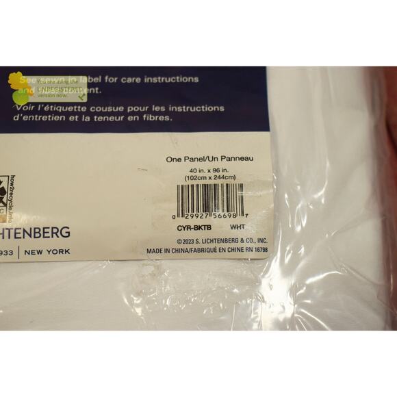 Sun Zero 40x96" 100% Blackout Cyrus Thermal Back Tab Curtain Panel White* - Picture 6 of 6